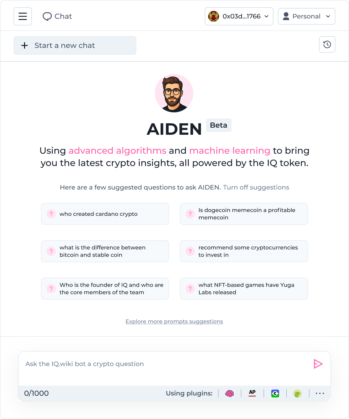 AIDEN interface demonstration